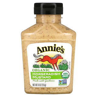Annie's Naturals, Moutarde bio au raifort, 9 oz (255 g)