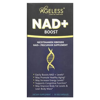 Ageless Foundation Laboratories, NAD+ Boost, 30 Veg Capsules