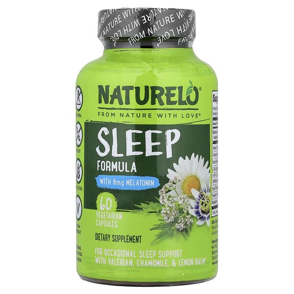 NATURELO, Φόρμουλα Ύπνου, 60 Χορτοφαγικές Κάψουλες