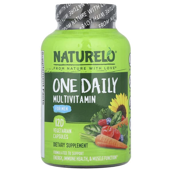 NATURELO One Daily Multivitamin, For Men, 120 Vegetarian Capsules