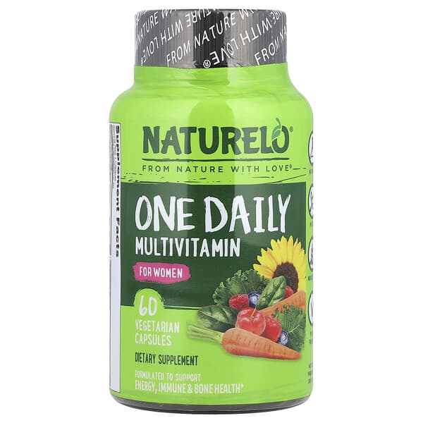 NATURELO One Daily Multivitamin for Women, 60 Vegetarian Capsules