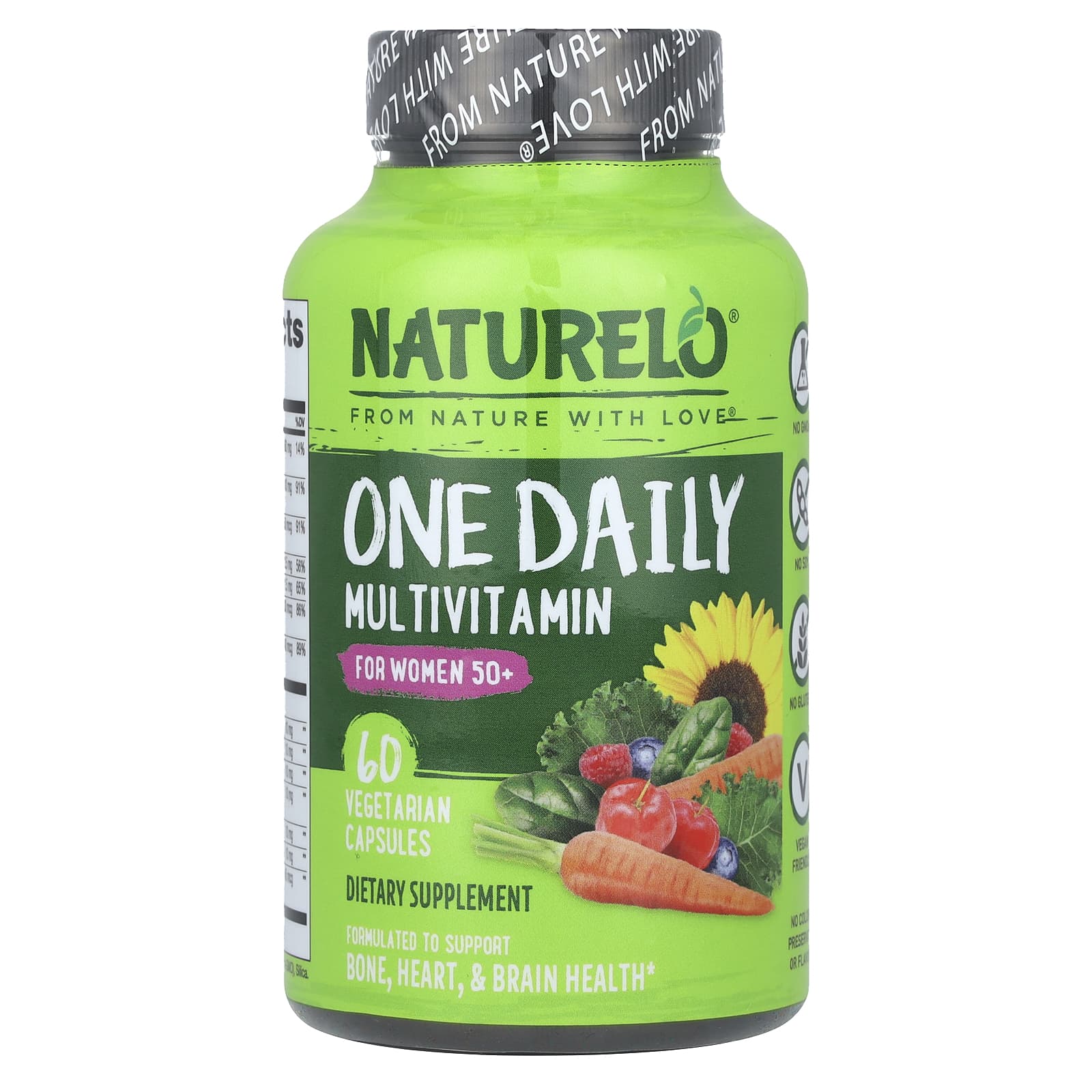 NATURELO, One Daily Multivitamin for Women 50+, 60 Vegetarian Capsules