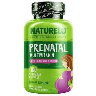 NATURELO, Prenatal Multivitamin, Multivitamin für die Nahrungsergänzung vor der Geburt, 180 pflanzliche Kapseln