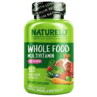 NATURELO, мультивитамины из цельных продуктов для женщин, 120 вегетарианских капсул