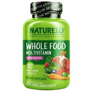 NATURELO, Whole Food Multivitamin for Women 50+, Multivitamin für Frauen über 50, 120 vegetarische Kapseln