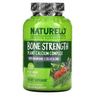 NATURELO‏, Bone Strength, Plant-Based Calcium Complex, 120 Vegetarian Capsules