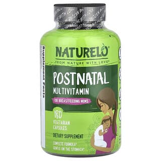 NATURELO, Suplemento multivitamínico posparto para mamás en período de lactancia, 180 cápsulas vegetales