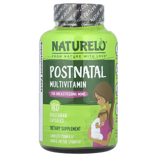 NATURELO, Postnatal Multivitamin, Multivitamine für stillende Mütter, 180 vegetarische Kapseln