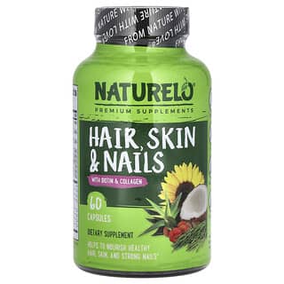 NATURELO, Hair, Skin & Nails（ヘア・スキン・ネイル）、ビオチン＆コラーゲン配合、60粒