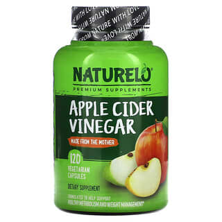 NATURELO, Apple Cider Vinegar with Keto Salts & MCT Oil, 120 Vegetarian Capsules