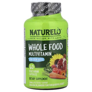 NATURELO, Suplemento multivitamínico a base de alimentos integrales para adolescentes, 60 cápsulas vegetales
