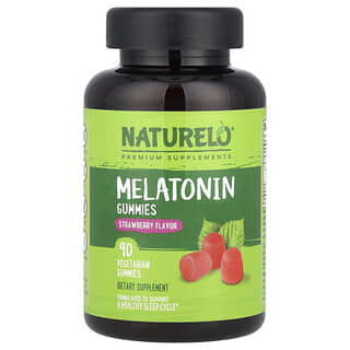 NATURELO‏, Melatonin Gummies, Strawberry Flavor, 90 Vegan Friendly Gummies