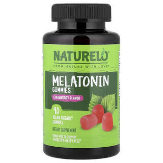 NATURELO, Melatonin Gummies, Strawberry, 90 Vegan Gummies (2.5 mg per Gummy)
