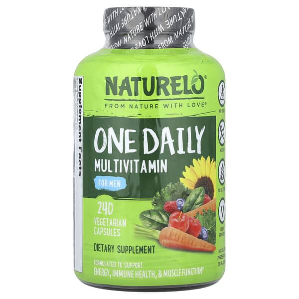NATURELO One Daily Multivitamin For Men, 240 Vegetarian Capsules