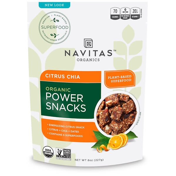 Navitas Organics, パワースナック、シトラス・チア、8 oz (227 g)