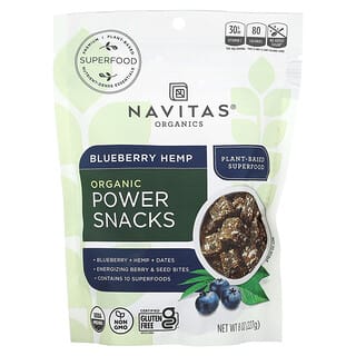 Navitas Organics, オーガニック, パワー スナック, ブルーベリー ヘンプ スーパーフード, 8 oz (227 g)