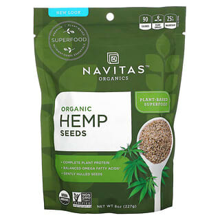 Navitas Organics, Sementes de Cânhamo Orgânicas, 227 g (8 oz)