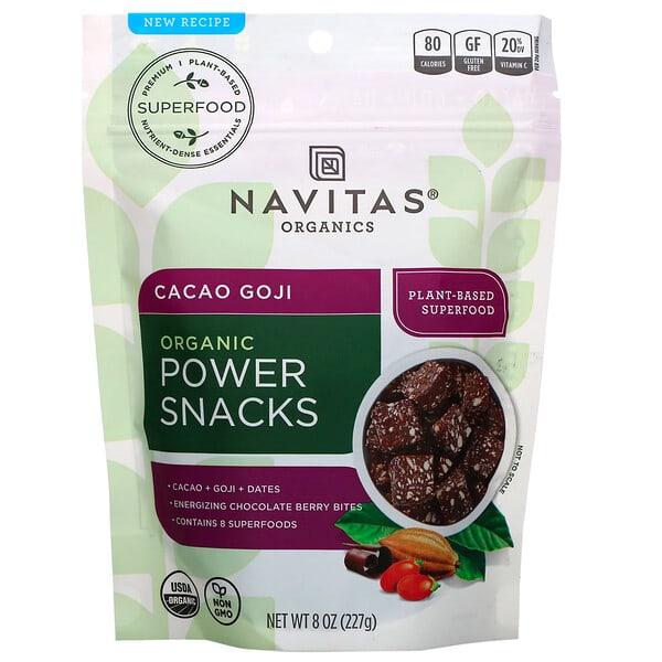 Navitas Organics, オーガニック、パワースナック、カカオ・ゴジ、8 oz (227 g)