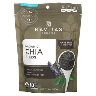 Navitas Organics, Sementes de Chia Orgânica, 227 g (8 oz)