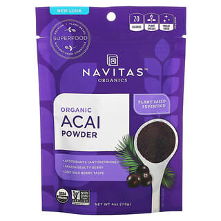 Navitas Organics, Asaí orgánico en polvo, 113 g (4 oz)