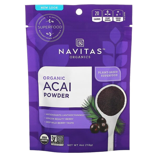 Navitas Organics, 有機抹巴西莓粉，4 盎司（113 克）