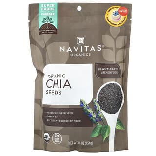 Navitas Organics, Органические семена чиа, 454 г