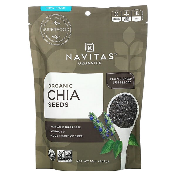 Navitas Organics, 유기농 치아 씨앗, 16 oz(454 g)