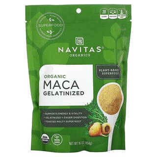 Navitas Organics, Maca Orgânica, Gelatinizada, 454 g (16 oz)