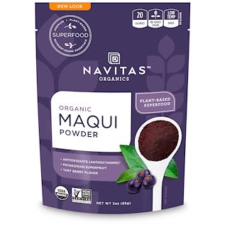 Navitas Organics, オーガニックマキパウダー、タルトベリー、3 oz (85 g)