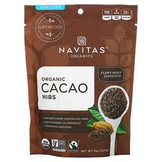 Navitas Organics, حبوب الكاكاو العضوية ، 8 أوقية (227 غرام)