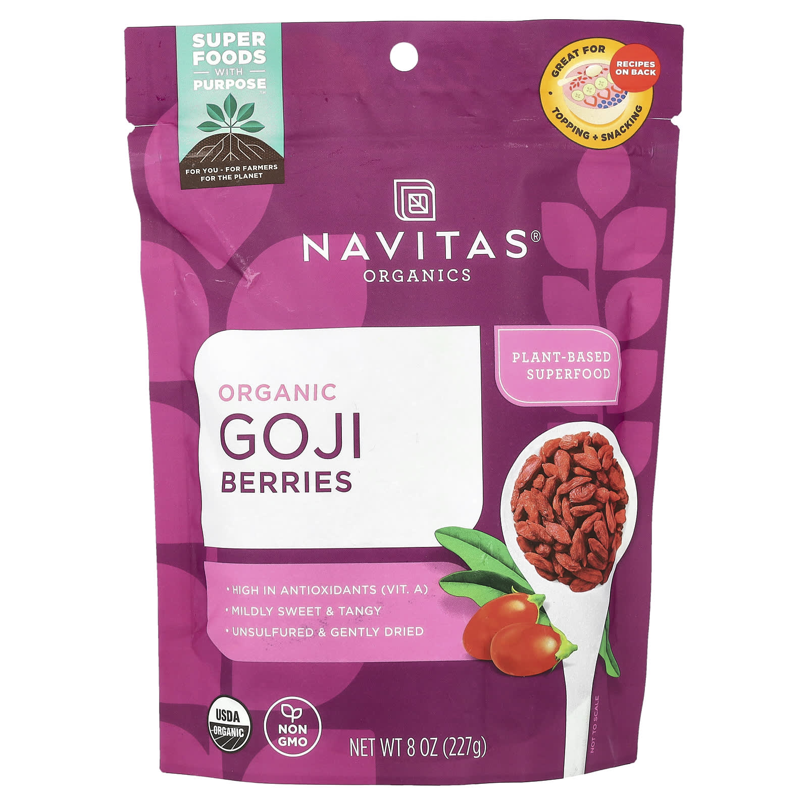 Navitas Organics Goji Berries ягоды годжи 227 г антиоксиданты iHerb