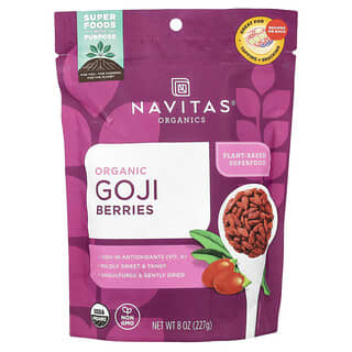 Navitas Organics, Organic Goji Berries, 8 oz (227g)