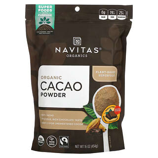 Navitas Organics, مسحوق الكاكاو العضوي، 16 أوقية (454 جم)