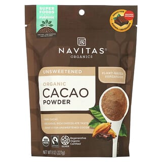 Navitas Organics, ผงโกโก้ออร์แกนิก ขนาด 8 ออนซ์ (227 ก.)