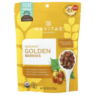 Navitas Organics, Organic Golden Berries, 8 oz (227 g)