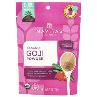 Navitas Organics, Organic Goji Powder, Bio-Goji-Beere-Pulver, 113 g (4 oz.)