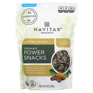 Navitas Organics, Petiscos Orgânicos Power, Cacau e Café, 227 g (8 oz)