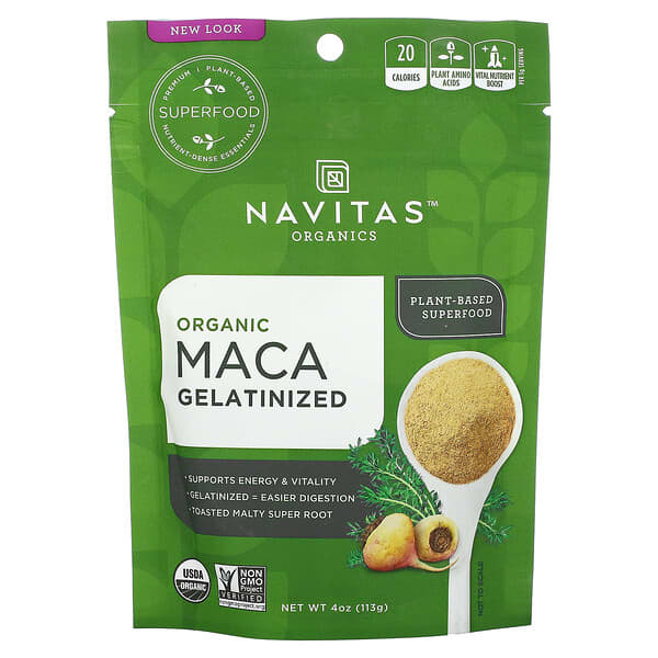 Navitas Organics, オーガニック、マカ、 ゼラチン化、4oz (113 g)