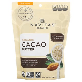 Navitas Organics, Beurre de cacao biologique, 227 g