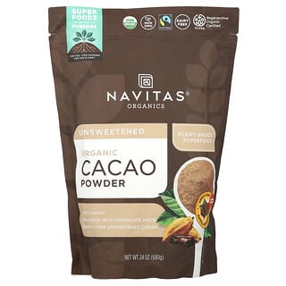 Navitas Organics, Organic Cacao Powder, Bio-Kakaopulver, ungesüßt, 680 g (24 oz.)