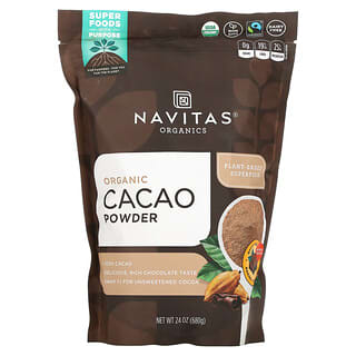 Navitas Organics, органический какао-порошок, 680 г (24 унции)