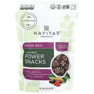 Navitas Organics, 유기농 파워 스낵, 카카오구기자, 454g(16oz)