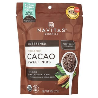 Navitas Organics, Органические сладкие перья какао, 227 г (8 унций)