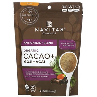 Navitas Organics, 還元成分ブレンド、オーガニックカカオ＋ゴジ＋アサイ、227g（8オンス）