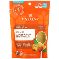 Navitas Organics, オーガニックスーパーフード＋イミュニティブレンド、ビタミンCたっぷり、カムカム＋オレンジ＋アセロラチェリー、120g（4.2オンス）