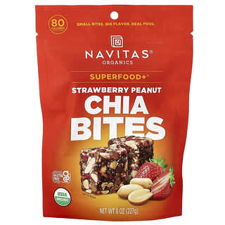 Navitas Organics, Superfood+® Chia Bites, Chia-Bites, Erdbeer-Erdnuss, 227 g (8 oz.)