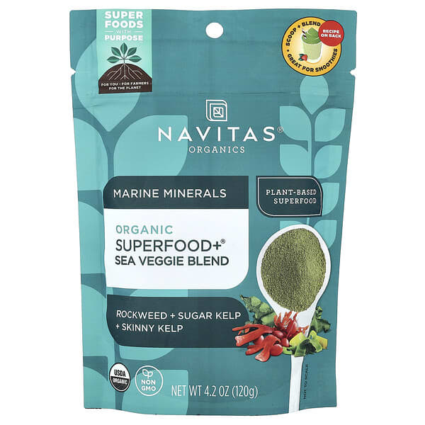 Navitas Organics, 해양 미네랄, 유기농 슈퍼 푸드 + 해조류 혼합물, 120g(4.2oz)