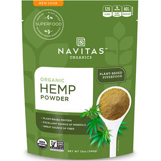 Navitas Organics, مسحوق القنب العضوي ، 12 أوقية (340 غرام)