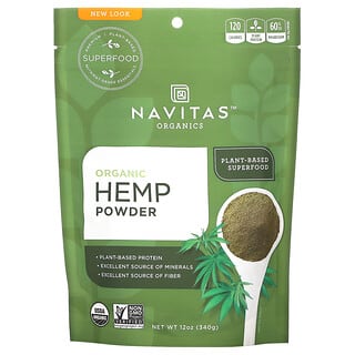 Navitas Organics, Cânhamo Orgânico em Pó, 12 oz (340 g)