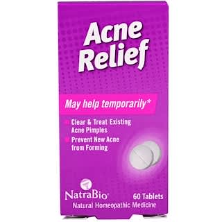 NatraBio, Acne Relief, 60 Tablets